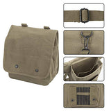 Army Force Gear K9 Search & Rescue Canvas Crossbody Travel Map Bag Case in Olive & White