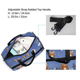Travel Tote Luggage Weekender Duffle Bag, Game Count The Owl In Halloween Large Canvas shoulder bag