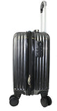Boardingblue New Airlines Personal Item Under Seat Spinner Hard Luggage (Black) Plus Luggage Cover