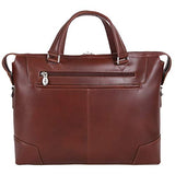 McKlein, R Series, Arcadia, Top Grain Cowhide Leather, 17" Leather Slim Laptop Briefcase, Brown (88764)