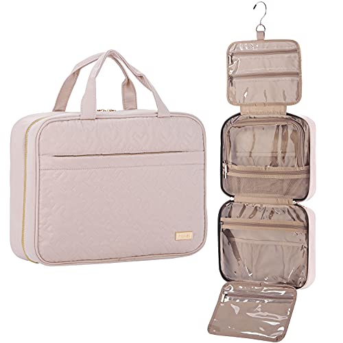 Travelon Cosmtic Makeup Bag Case Pink Crossbody Zip Close Removable Pouch  Flaw.