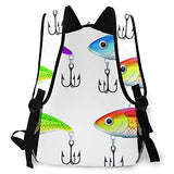 Multi leisure backpack,Set Of Fishing Lures, travel sports School bag for adult youth College Students