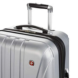 SwissGear 7585 Hardside Spinner Luggage, Silver, Checked-Medium 23-Inch