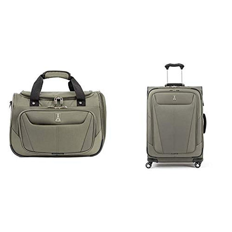 Travelpro Maxlite 5-Softside Expandable Spinner Wheel Luggage, Slate Green, 2-Piece Set (Tote/25)