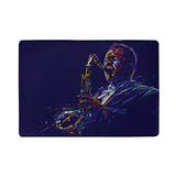 Saxophone Solo Performance Blocking Print Passport Holder Cover Case Travel Luggage Passport Wallet Card Holder Made With Leather For Men Women Kids Family