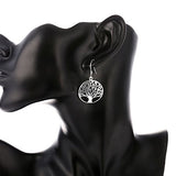 Acxico Women's .925 Sterling Silver Small Tree Of Life earring for gift
