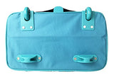 Trendy Flyer Computer/Laptop Rolling Bag 2 Wheel Case Turquoise Owl