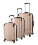 Travelcross Chicago Luggage 3 Piece Lightweight Spinner Set - Champagne