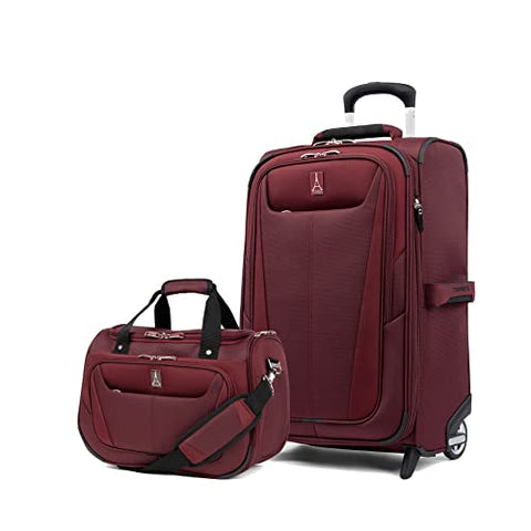Travelpro Luggage Maxlite 5 | 2-Piece Set | Soft Tote and 22-Inch Rollaboard (Burgundy)
