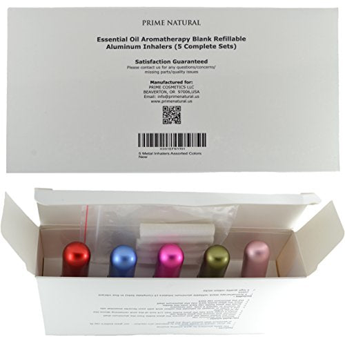 Premium Aluminum Blank Nasal Inhaler - Gray, For Essential Oils & Aromatherapy