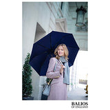 Balios (Designed in UK) Travel Umbrella | Luxurious Golden Rosewood Handle | Auto Open & Close |