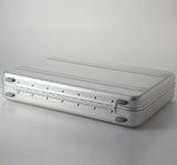 Zero Halliburton Slimline Small 3 Inch Aluminum Attached, Polished Blue, One Size