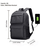 Laptop Backpack, Clothink College School Backpack with USB Charging Port, Lightweight Casual Travel
