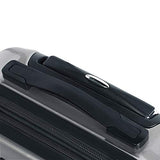 Mia Toro Italy Moderno Lucido Hardside 24 Inch Spinner, Black