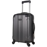 Kenneth Cole Reaction Out Of Bounds 20-Inch Carry-On Lightweight Durable Hardshell 4-Wheel Spinner Cabin Size Luggage, Charcoal