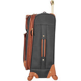 Steve Madden Luggage Large Softside 28" Expandable Suitcase With Spinner Wheels (Global Black)