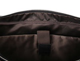 Polare Men'S Real Soft Napa Leather 17.3'' Briefcase Laptop Business Bag Black