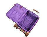 Lily Bloom Luggage 24" Expandable Design Pattern Suitcase With Spinner Wheels For Woman (24In,