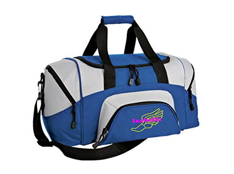 Track & Field Personalized - Colorblock Sport Small Duffle Bag (Royal/Grey)