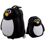 GHP Set of 2 Polycarbonate ABS Material & Nylon Travelling Penguin-Shaped Luggage Set