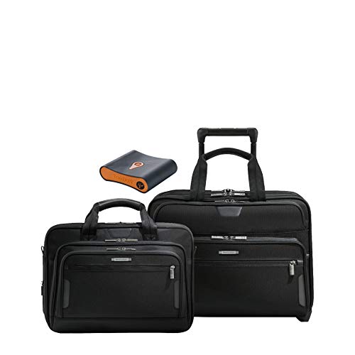 Briggs & Riley At Work 3-Pc Set- Lg Exp Rolling Brief, Med Exp Briefcase, Portmantos Tracking