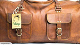 KK's 30 Inch Real Goat Leather Large Handmade Travel Luggage Bags in Square Big bag Carry On
