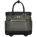 Kenneth Cole Reaction Runway Call Nylon-Twill Laptop & Tablet Business Travel, Olive Wheeled Tote