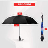 Repel Reverse Folding Inverted Umbrella with 2 Layered Teflon Canopy and Reinforced Fiberglass Ribs (Indigo Flower)