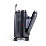 Delsey Luggage Helium Titanium International Carry-On Exp Spinner Trolley Metallic, Graphite, One