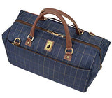 London Fog Kensington II 20" Wide Mouth Duffle, Navy Window Pane