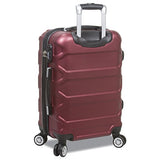 Dejuno Logan 3-Piece Hardside Spinner Combination Lock Luggage Set, Burgundy