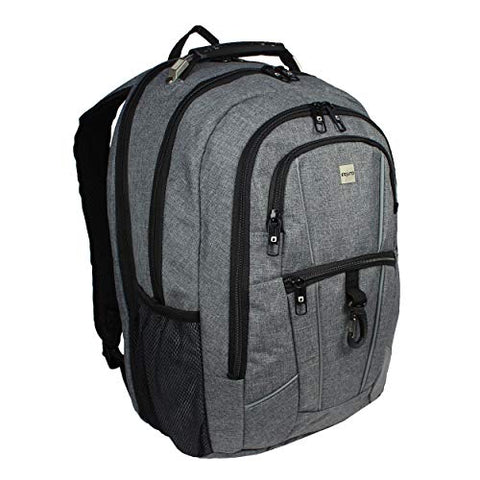 Dejuno Commuter Backpack Checkpoint-Friendly 15.6" Laptop Pocket - Heather Grey, One Size