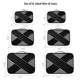 Defway Packing Cubes Luggage Organizer - 6 Set 3 Various Sizes Travel Organizer