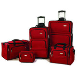Samsonite 5-Piece Nested Luggage Set, Red with Ultimate 10-Piece Luggage Kit