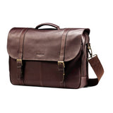 Samsonite Colombian Leather Flap-Over Messenger Bag, Brown, One Size