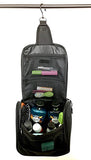 WAYFARER SUPPLY Hanging Toiletry Bag: Pack-it-flat Travel Kit, Black