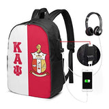 COCOCHILLA Ka-p_p_a 1911 KAP A_l-p-ha P_s-i Casual Travel Laptops Backpack with USB Charging Port College School Bag Gifts Men Women 15.6 Inch Bookbag Hiking Daypack