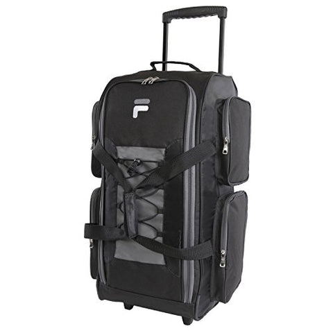 Fila 26" Lightweight Rolling Duffel Bag, Black, One Size