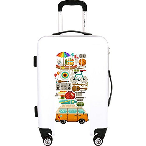 Ugo Bags Best Trip Ever By Eleanor Lutz 22" Luggage (White)
