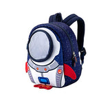 JiePai Rocket Toddler Backpack with Harness Leash 3D Cartoon Snack Nursery Backpack for Kids Boys Girls 1-3 Years Old (Rocket-Blue)