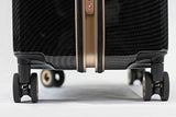 Enkloze X1 Weight Watcher Suitcase Zipperless Self Weighing Carbon Black/Rose Gold TSA Approved 100% PC Carbon (25")