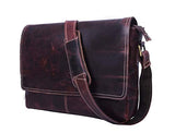 Addey Supply Company Leather Messenger Laptop Cross-Body Bag 15 X 4 X 11 inch Walnut