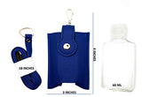 Hand Sanitizer Holder Keychain & Lanyard Carriers 60ml Flip Cap Reusable Empty Hand Sanitizer Bottles Portable Travel Size For Sanitizers Lotion Clips to Purse Travel Bag Diaper Bag (Blush & Navy)