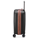 DELSEY Paris St. Tropez Hardside Expandable Luggage with Spinner Wheels, Black, Checked-Large 28 Inch