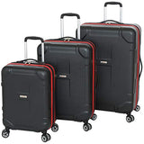 Regent Square Travel - Luggage Set Hard Shell With Spinner Goodyear Wheels - Set of 3 Pieces - Hard Case - Black