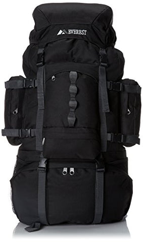 Everest Deluxe Hiking Pack, Black, One Size