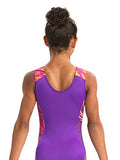 GK Sassy Safari Gymnastics Leotard (Pink Purple & Orange) | Ballet Dance Athletic One-Piece for