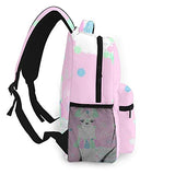 Casual Backpack,Cute Cartoon Llama Alpaca Graphic Design,Business Daypack Schoolbag For Men Women Teen