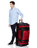 Amazonbasics Ripstop Wheeled Duffel, Red