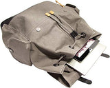 Mancini 15.6" Laptop Large Backpack in Grey - Black Trim
